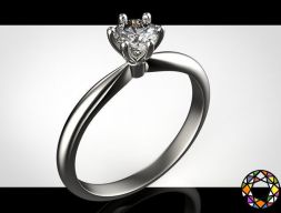 Помолвочное кольцо с набором размеров 0066 Модель для 3D печати