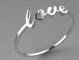 Простой браслет Love 3D модель
