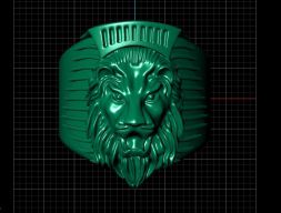 3D модель кольца человека льва