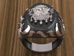 Мужское кольцо 3D модель