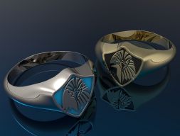 Мужская печатка Eagle2 3D модель