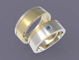 Модель 107 Помолвочные кольца 3D модель