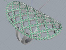 Кольцо с узором 3D модель