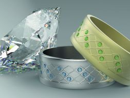 Ювелирное кольцо Model005 Помолвочное кольцо 3D модель
