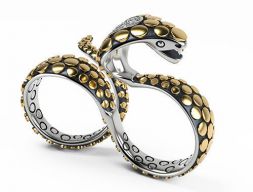 Knuckle Snake Ring 3D модель