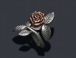Кольцо с розой 3D модель