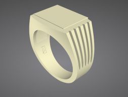 Кольцо с печаткой 3D модель