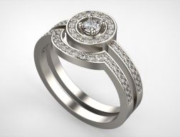 Помолвочное кольцо All Size 3D модель