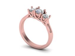 Помолвочное кольцо с тремя камнями 3d модель N10317 3D модель
