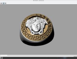 Кольцо с логотипом Versace 3D модель