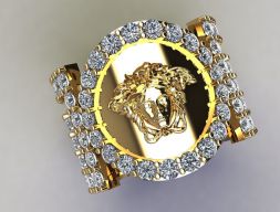 Модель кольца Versace для 3D-печати Модель для 3D-печати