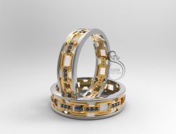 Помолвочное кольцо звенит кольцо размер 22мм 3D модель