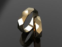 Многоугольные помолвочные кольца 3D модель