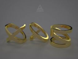 Набор колец с буквами XYZ Модель для 3D печати