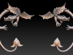 Серьги дракона 3D модель 3D модель