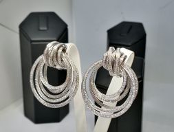Вечность Стиль Веселые камни круглой огранки Diamond Earring Jewel 3D модель