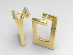 простые серьги 3D модель