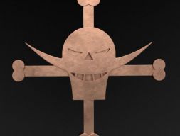 Пираты Белоуса Веселый Роджер Серьга и подвеска 3D модель
