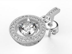 Круглые серьги Dillenium 3D модель