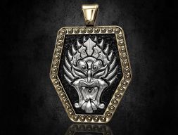 Подвеска Aztec Devil Mask 3D модель