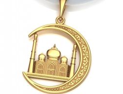 Подвесная мечеть и полумесяц 2 3D модель