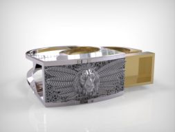 0571 Lion Ring - Секретное отделение 3D модель