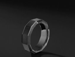 Кольцо David Yurman с граненой гранью в европейском размере Модель для 3D-печати
