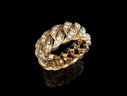 Кубинское кольцо с бриллиантом N6 3D модель