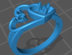 Алмазные сердца 3D модель