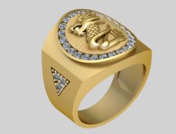 Кольцо с драконом 3D модель