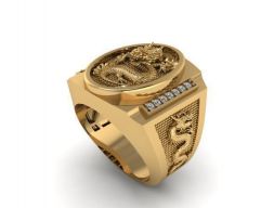 Кольцо с драконом 3D модель