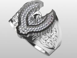 Кольцо с орлом Модель для 3D печати Модель для 3D печати