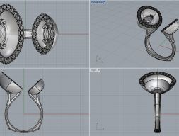 Кольцо с экзотическими фруктами 3D модель