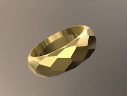 Кольцо с гранями 3D модель