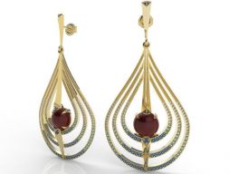 Серьги allure flat полная модель для 3D печати