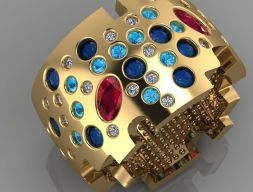 GC GOLD TW0076- Кольцо с бриллиантом 3D модель