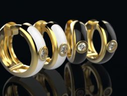 Серьги классические R212 3D модель