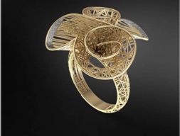 Золотое кольцо для дам 3D-файл для 3D-печати Модель 3D-печати