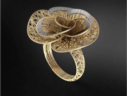 Золотое кольцо для дам 3D файл 3D модель