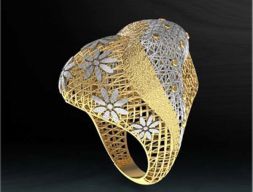 Золотое кольцо для дам 3D-файл для 3D-печати Модель 3D-печати