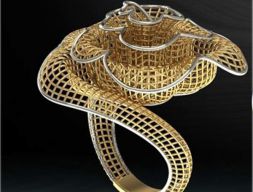 Золотое кольцо для дам 3D-файл для 3D-печати Модель 3D-печати