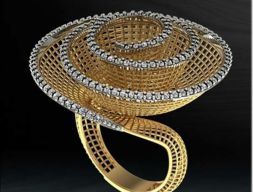 Золотое кольцо для дам 3D-файл для 3D-печати Модель 3D-печати Модель 3D-печати
