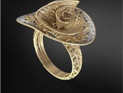 Золотое кольцо без бриллианта помолвочное кольцо 3D модель