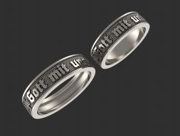 Кольца Gott mit uns размером от 15 до 22 мм Модель для 3D-печати