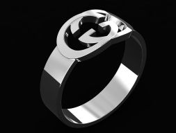 Кольцо Gucci Band 3D модель