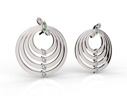 Серьги Нежные листья 2 3D модель