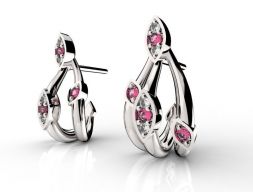 Серьги Нежные листья 3 3D модель