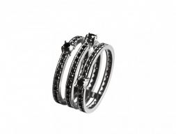 Кольцо Hoops 3 Diamonds Hoops 3D модель