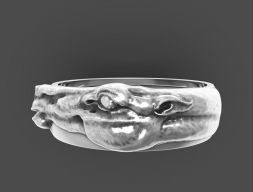 3D модель помолвочного кольца с головой лошади
