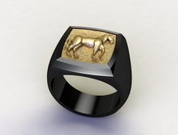 Твердые кольца Horse Signet в размерах ЕС Модель для 3D-печати